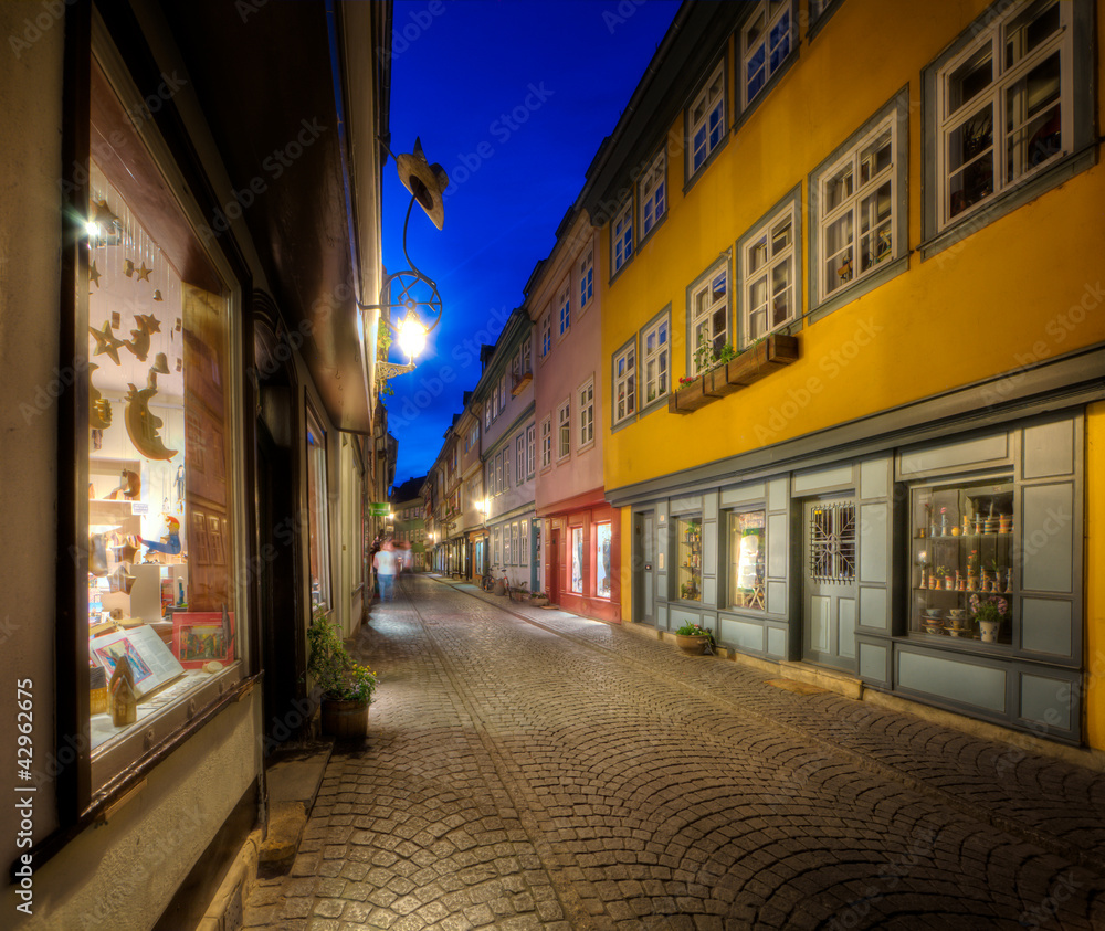 Krämmerbrücke am Abend