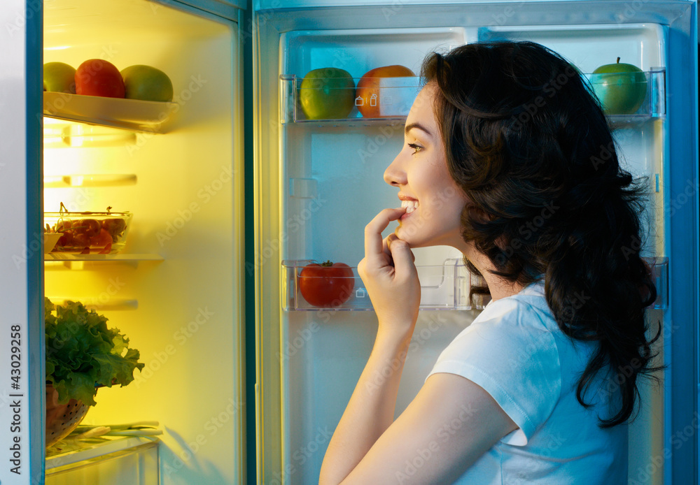 fridge with food