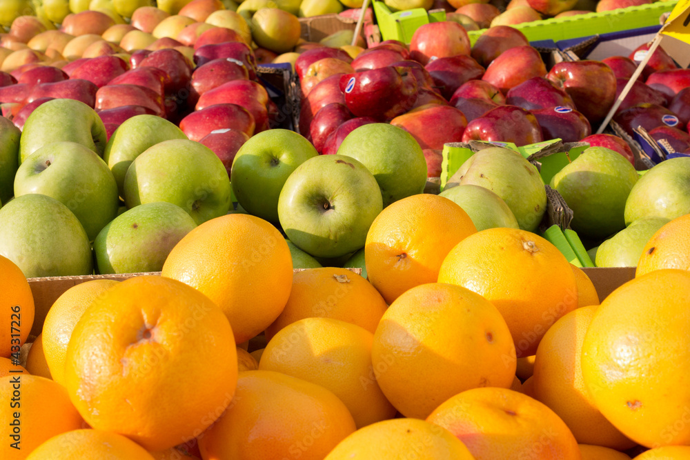 搜身Obst auf dem Wochenmarkt