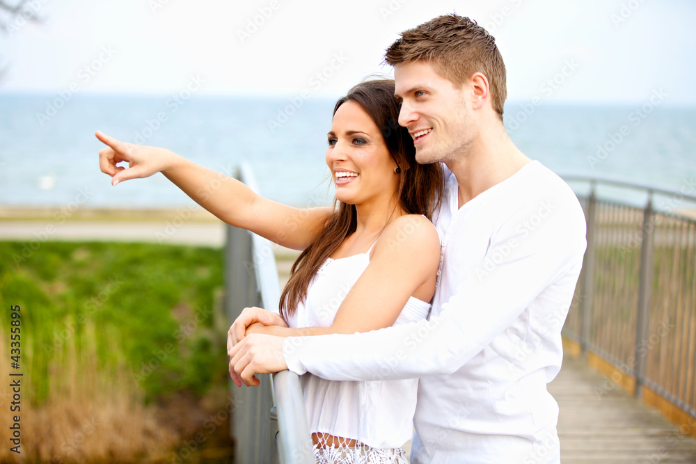 Smiling Couple Enjoying Outdoors