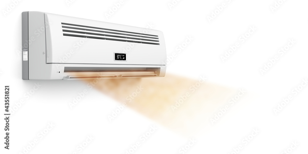 Air conditioner blowing hot air