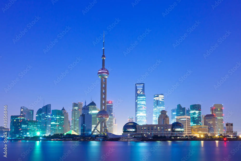 night scene of shanghai