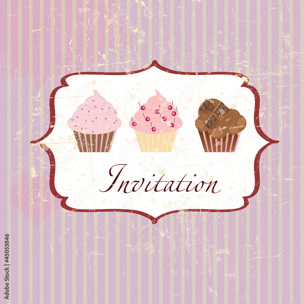 cupcake invitation background