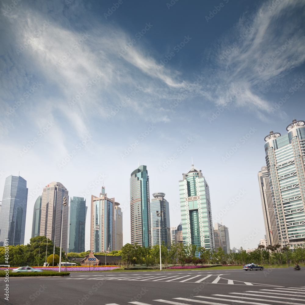 cityscape of modern city,shanghai