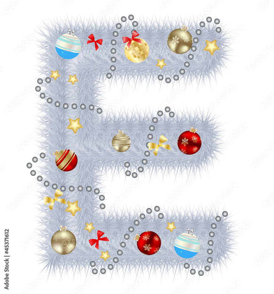 Abstract beauty Christmas and New Year abc. vector illustration