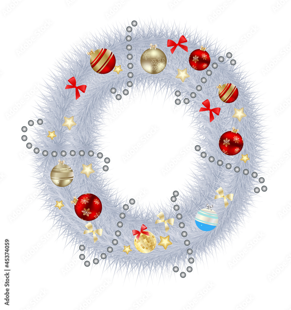 Abstract beauty Christmas and New Year abc. vector illustration