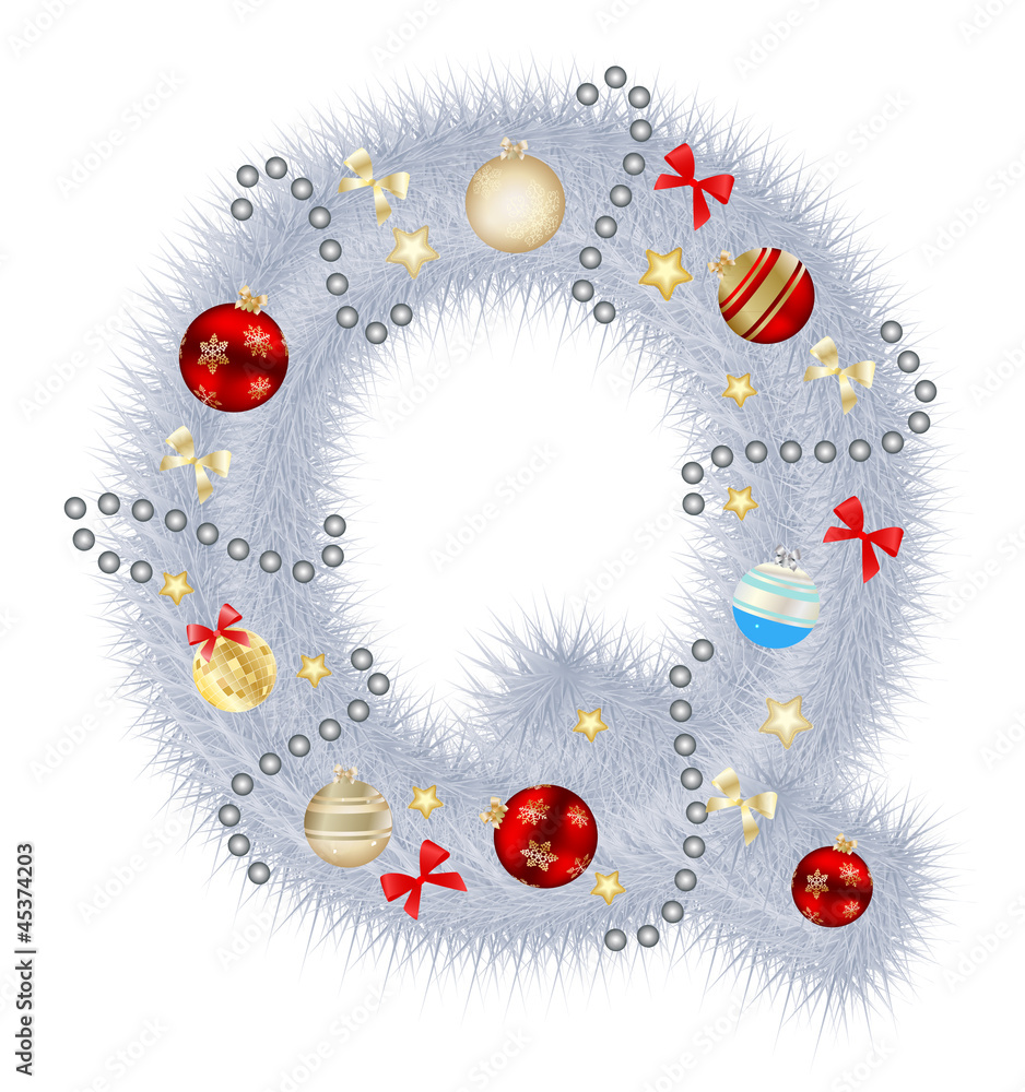 Abstract beauty Christmas and New Year abc. vector illustration