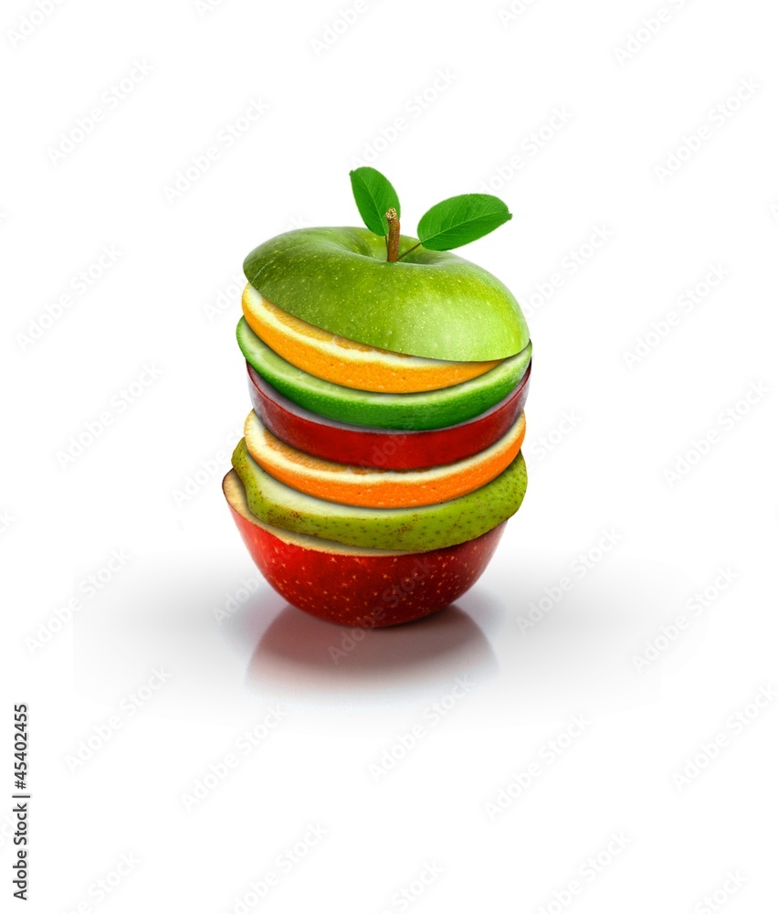 Fruits slices stack up