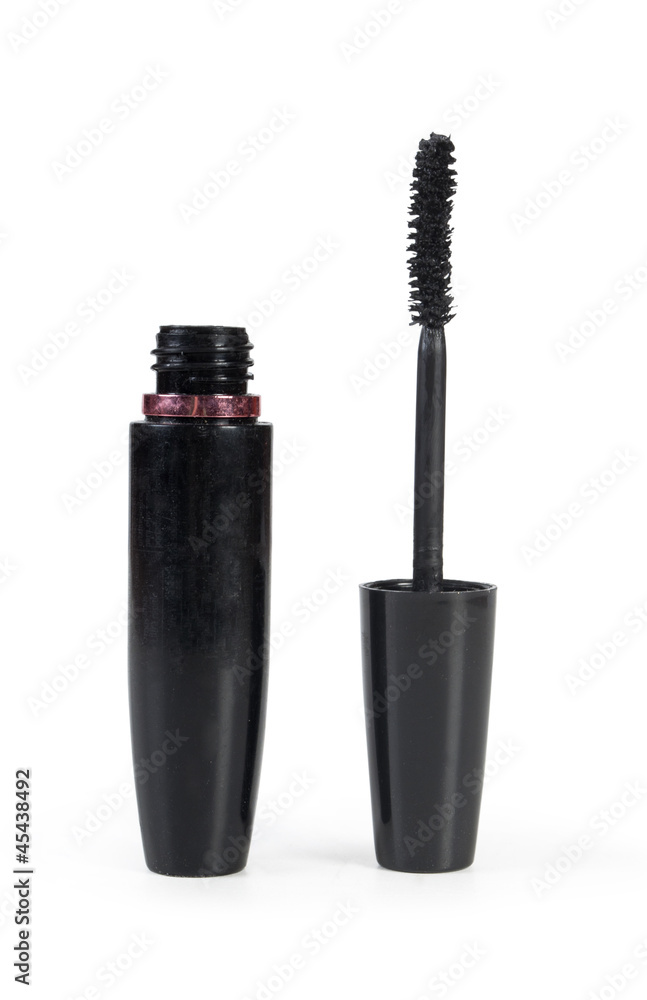 black mascara for eyes isolated