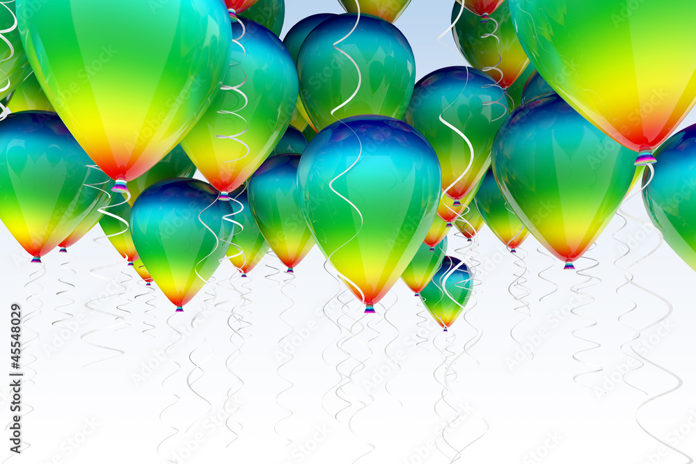 fondo con globos de colores