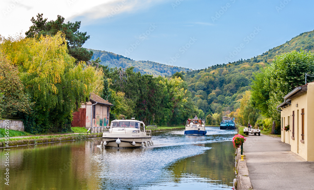 Marne - Rhine Canal in Vosges mountains, Alsase, France