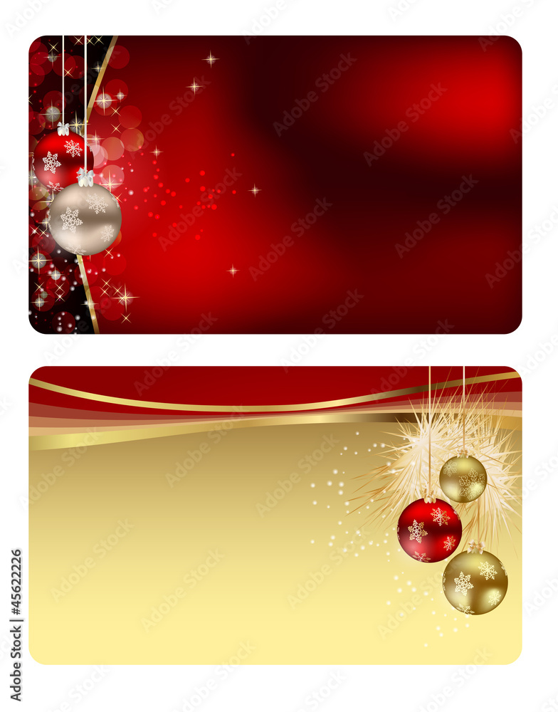 Set of vector christmas / New Year banners (cards)