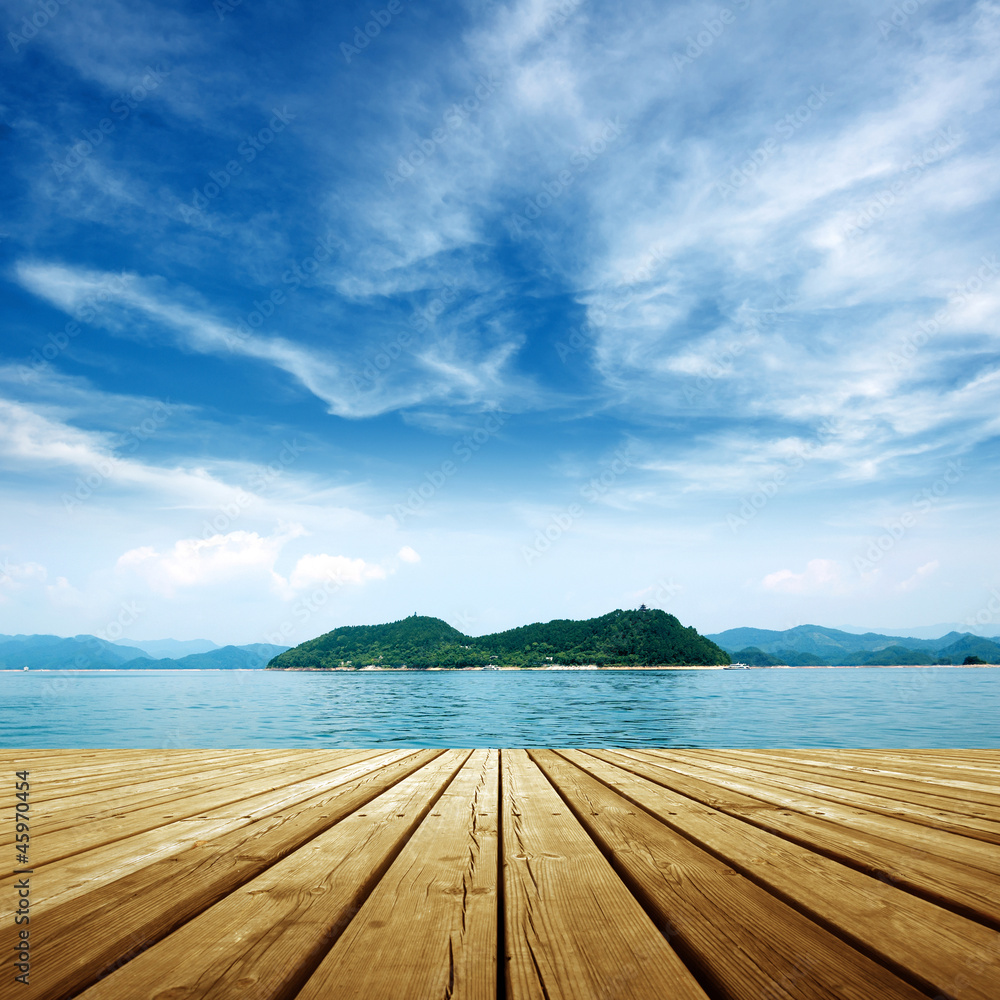 platform beside sea