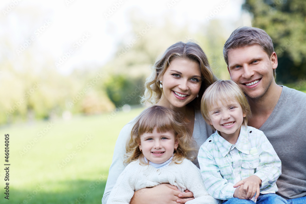 Smiling family