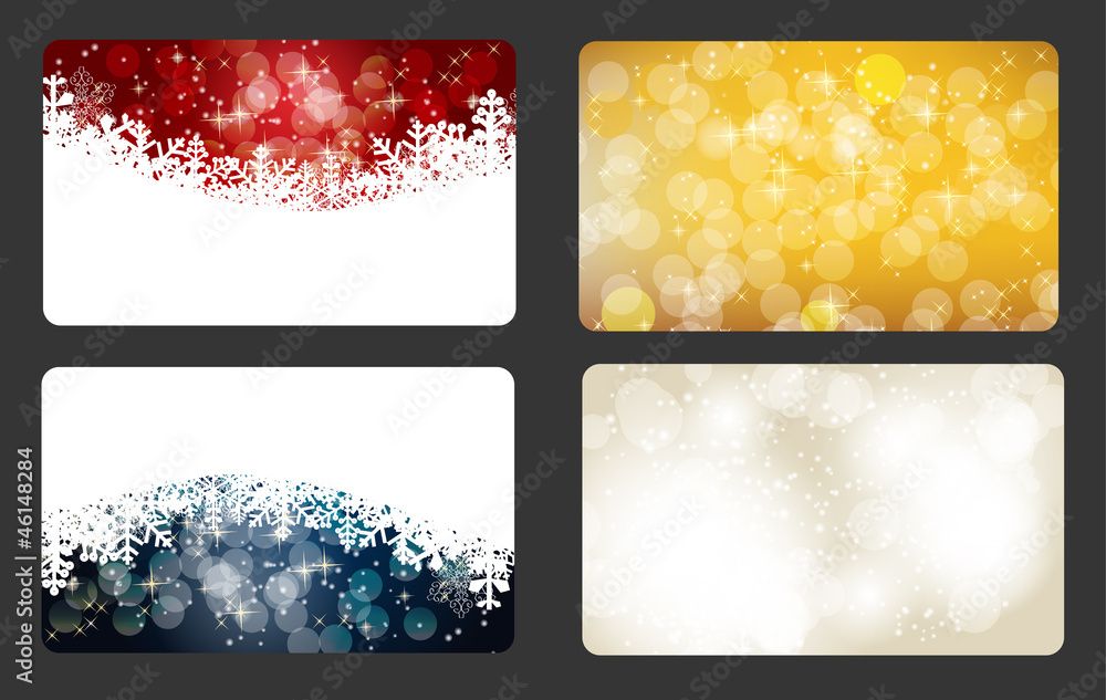 Set of vector christmas / New Year banners (cards)