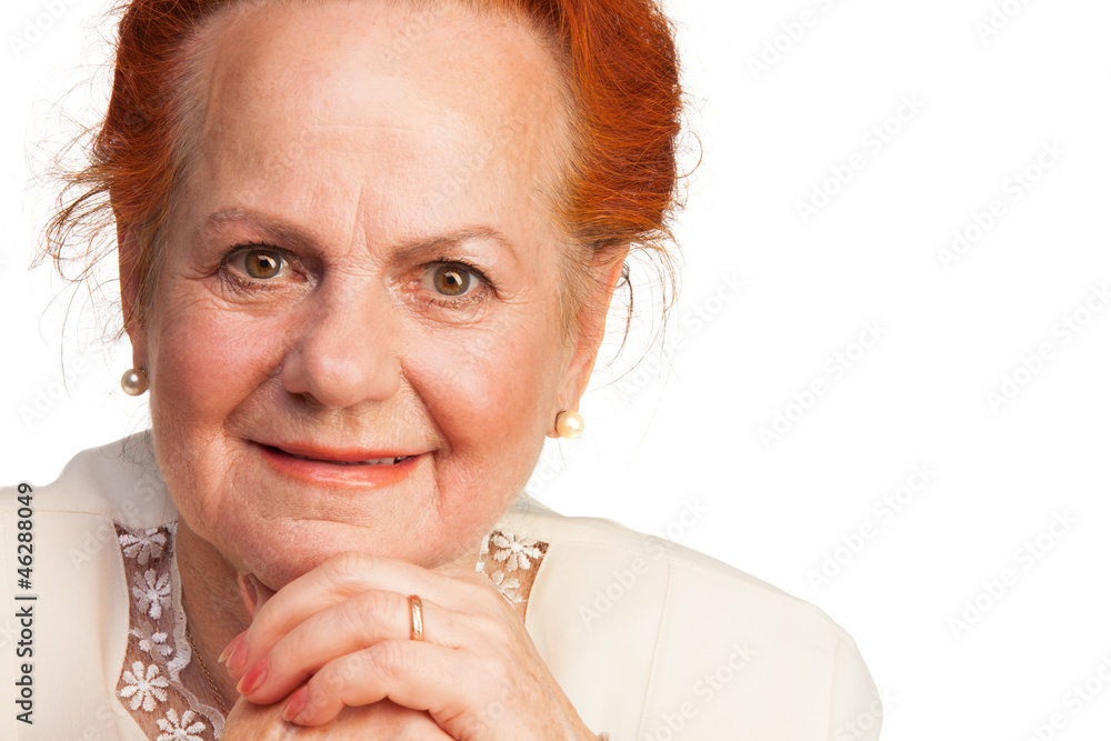 Confident senior woman smiling