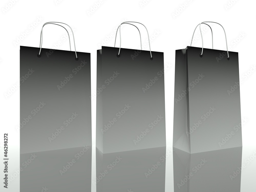 Black shopping bags