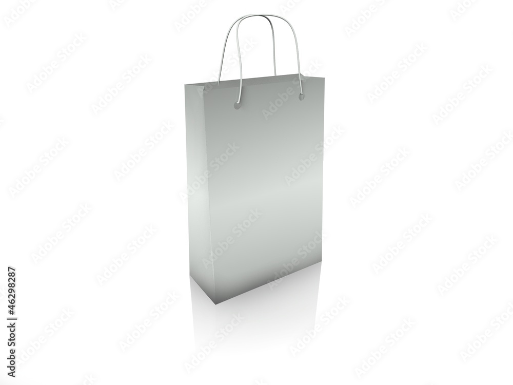 Shopping bag isolated on white