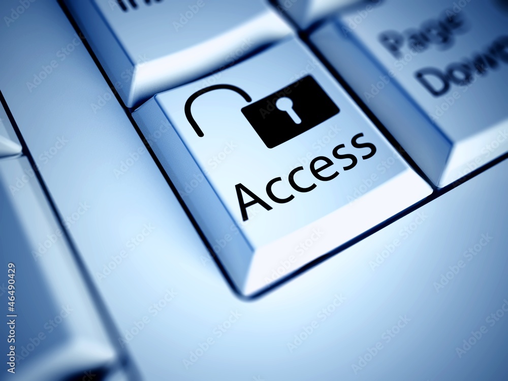 Keyboard and Access button, internet concept