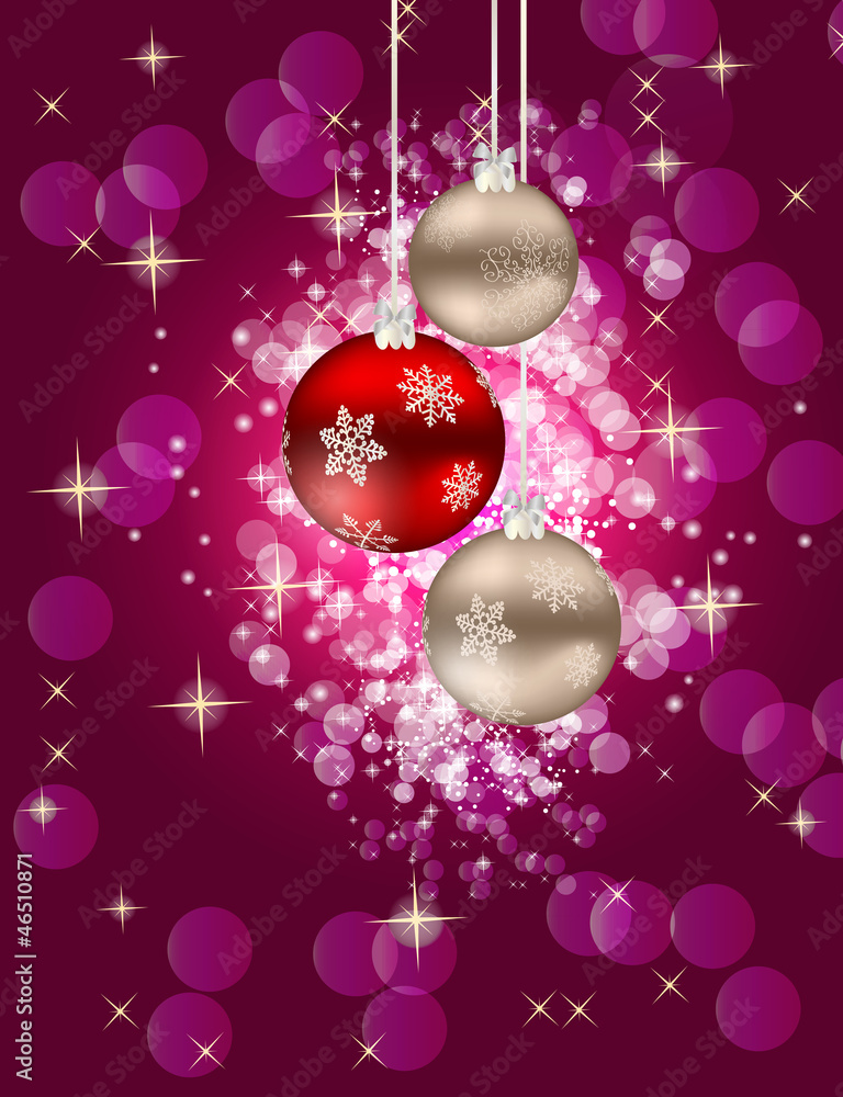 Abstract beauty Christmas and New Year background. vector illust