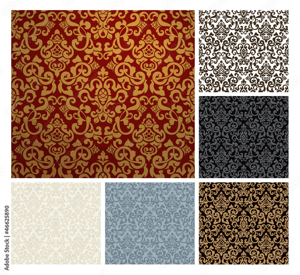 Seamless pattern six colors