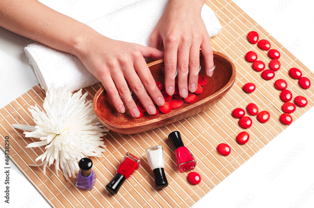 Hands Spa. Manicure concept