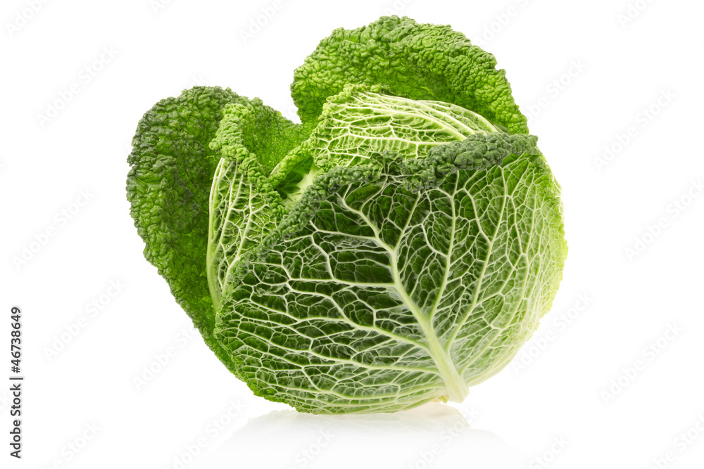 Cabbage with clipping path