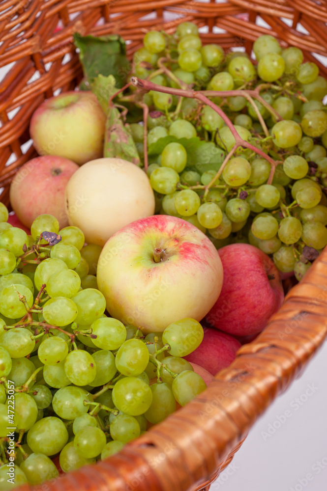 apples and grapes