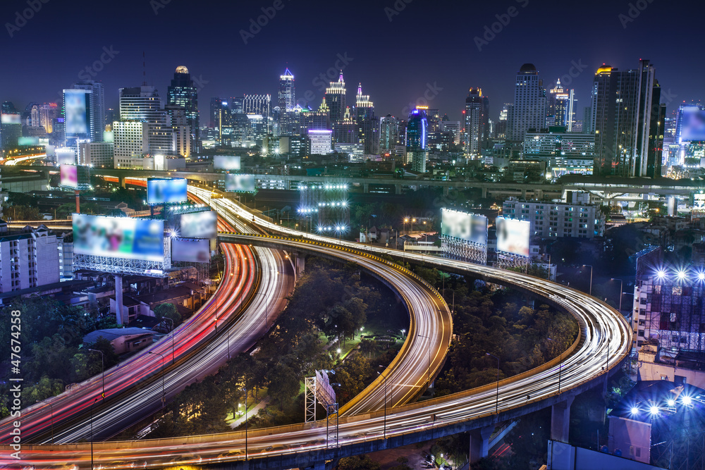 Bangkok city night view