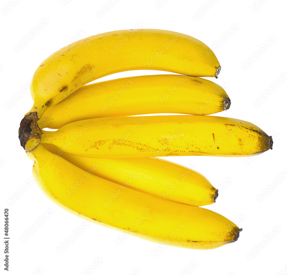 Bunch of bananas isolated on white background