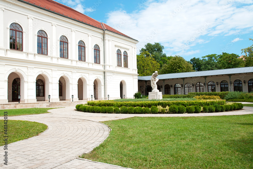 Beautiful park in Balatonfüred, at Lake Balaton,Hungary