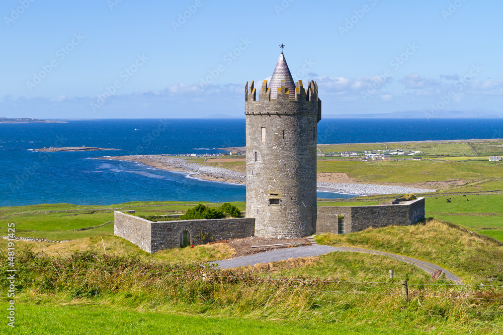 Doonagore castle near Doolin in Ireland