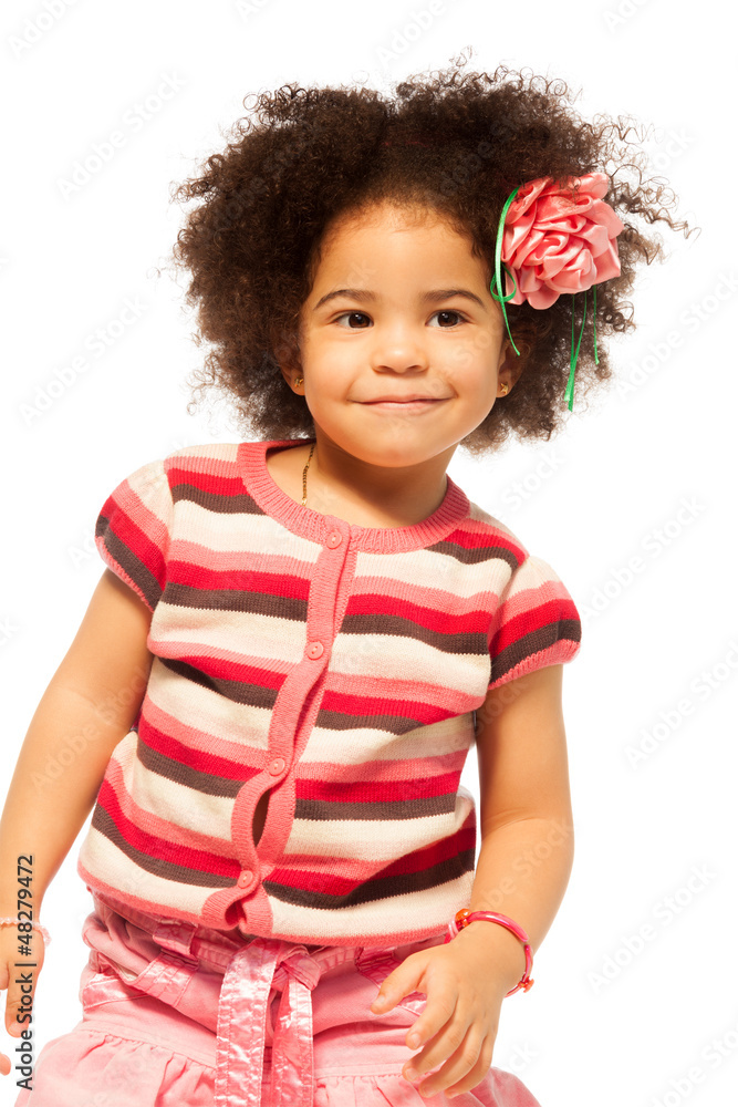 Black little girl portrait