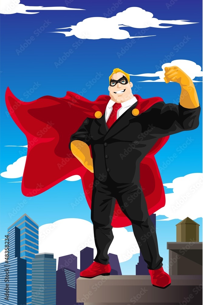 Superhero businessman