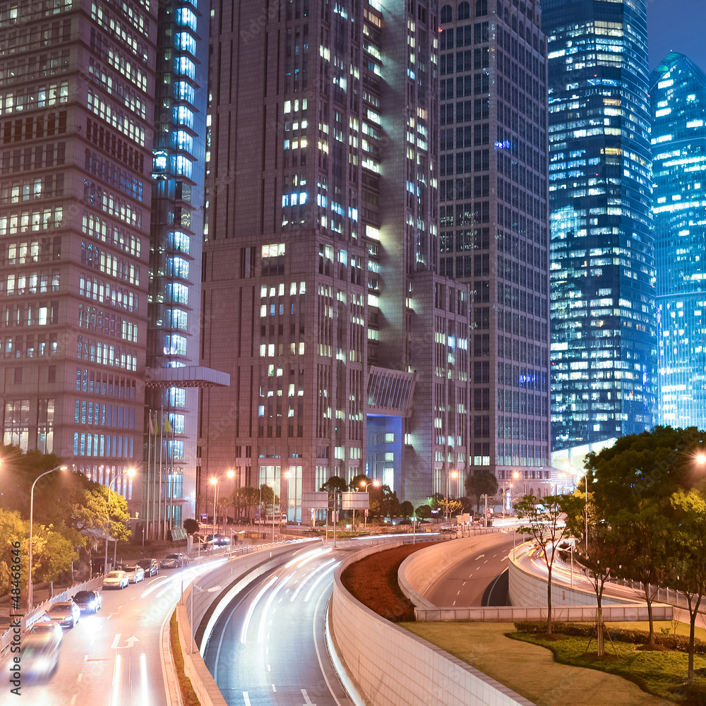 现代城市夜景