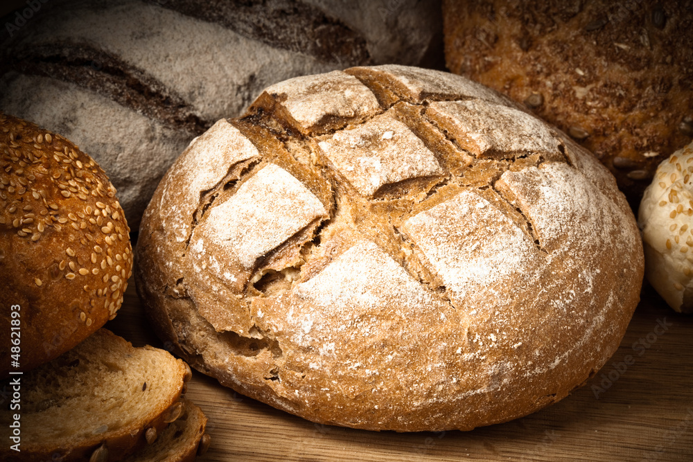 Close-up of traditional bread