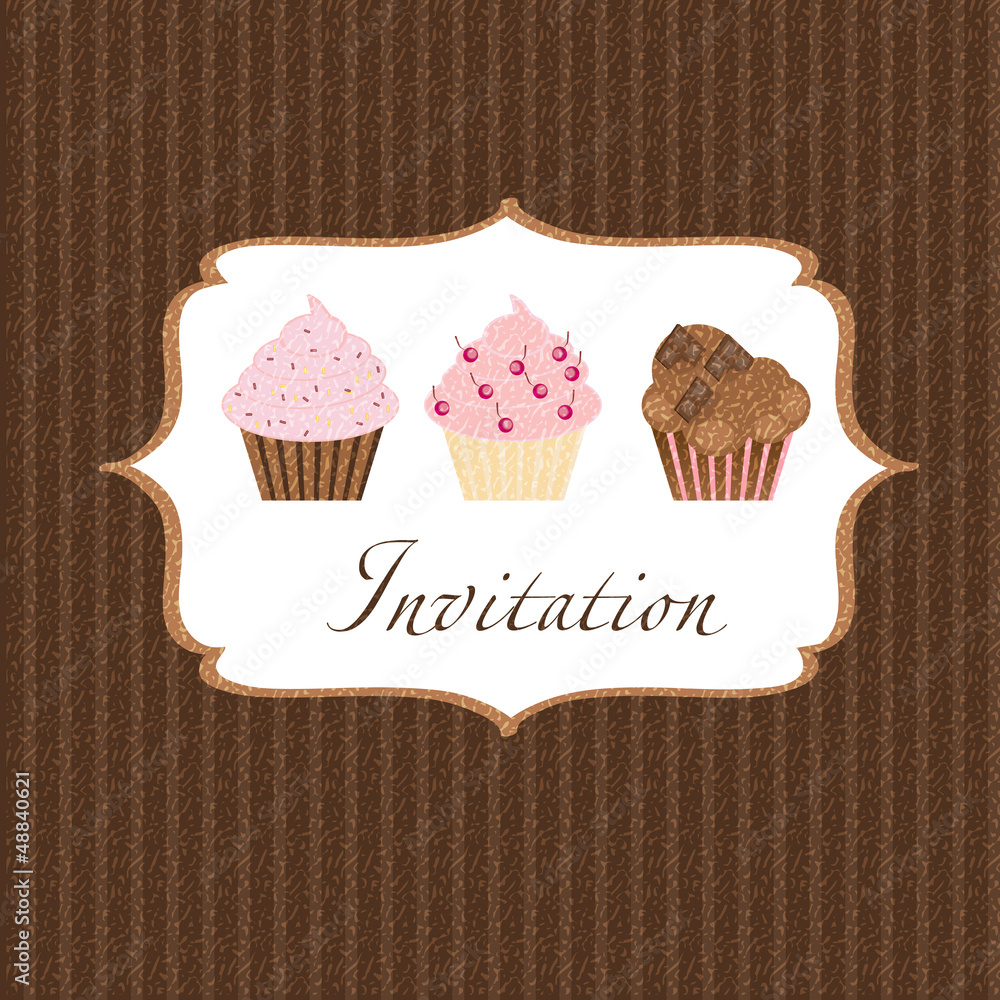 cupcake invitation background