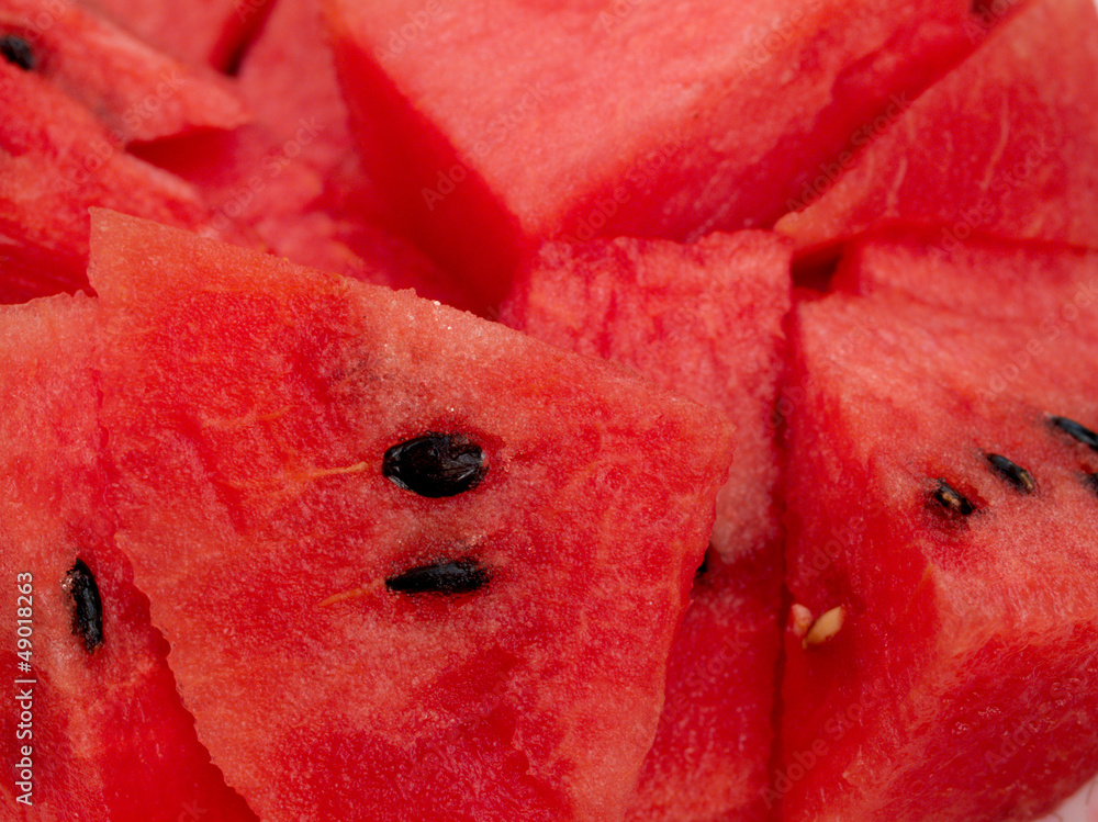 red watermelon slice on dish