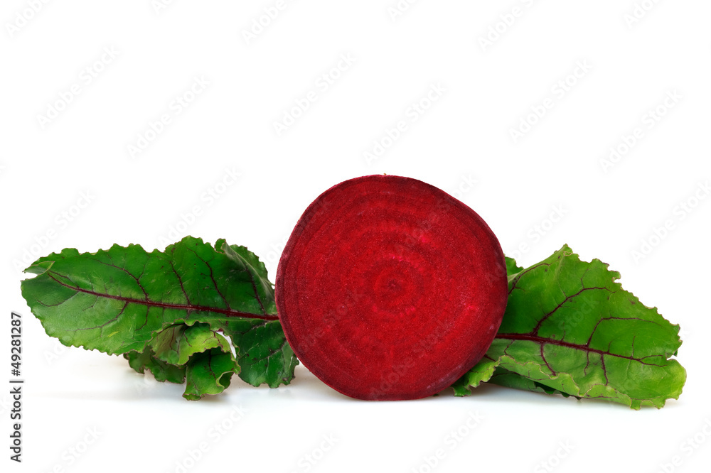 beetroot over white background