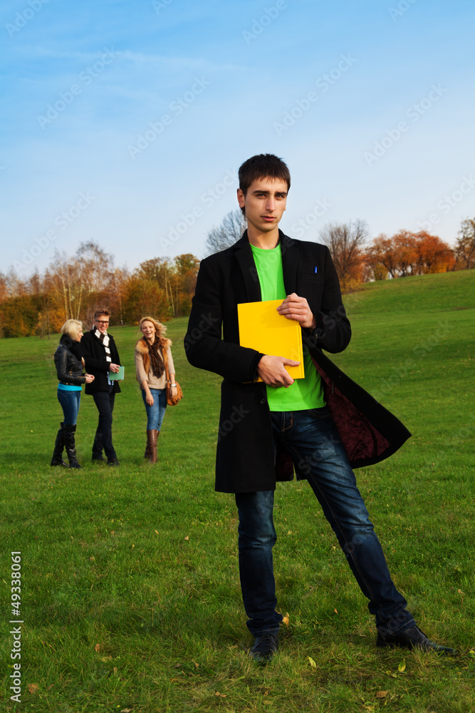 Student in the park