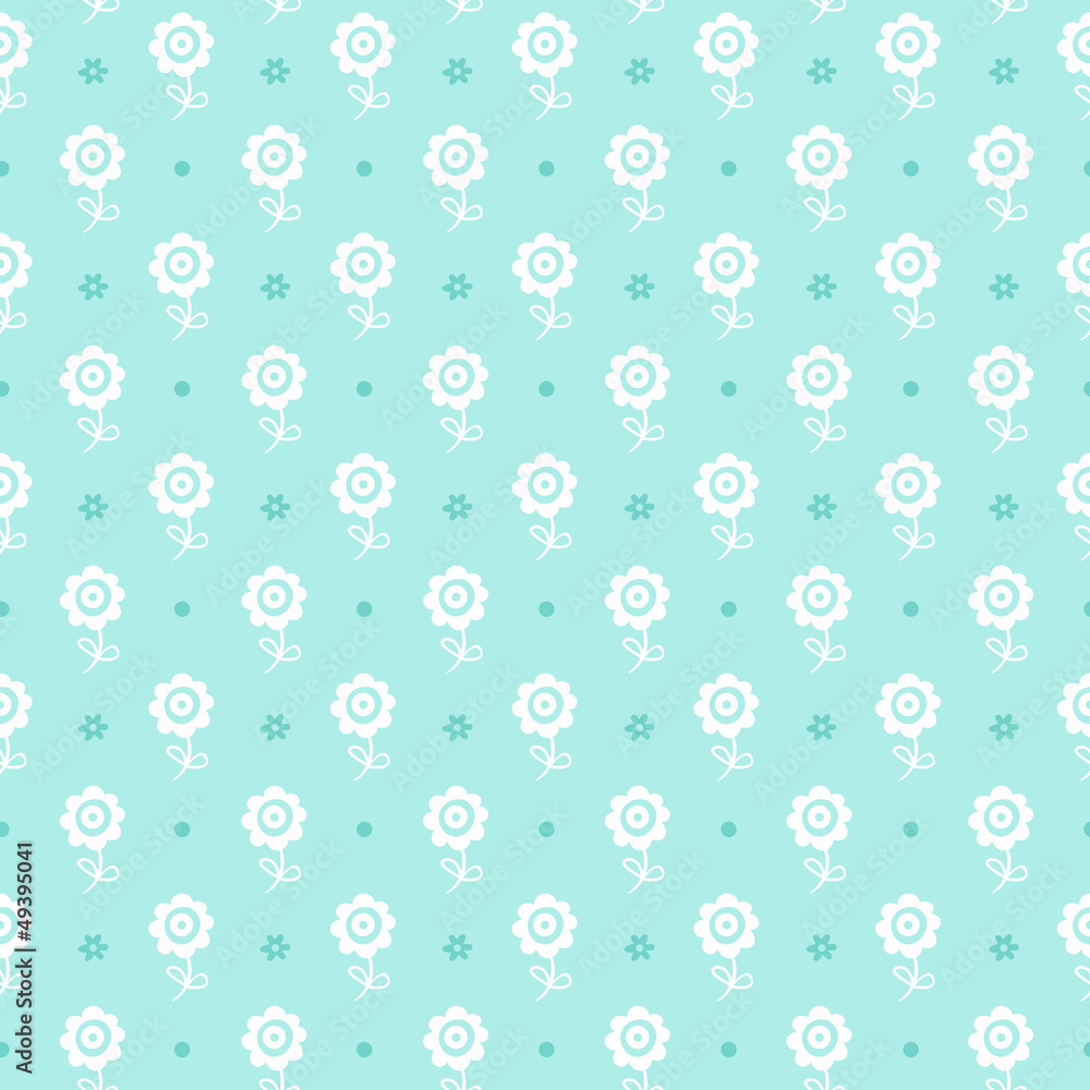 Seamless floral pattern. Flowers texture for kids.