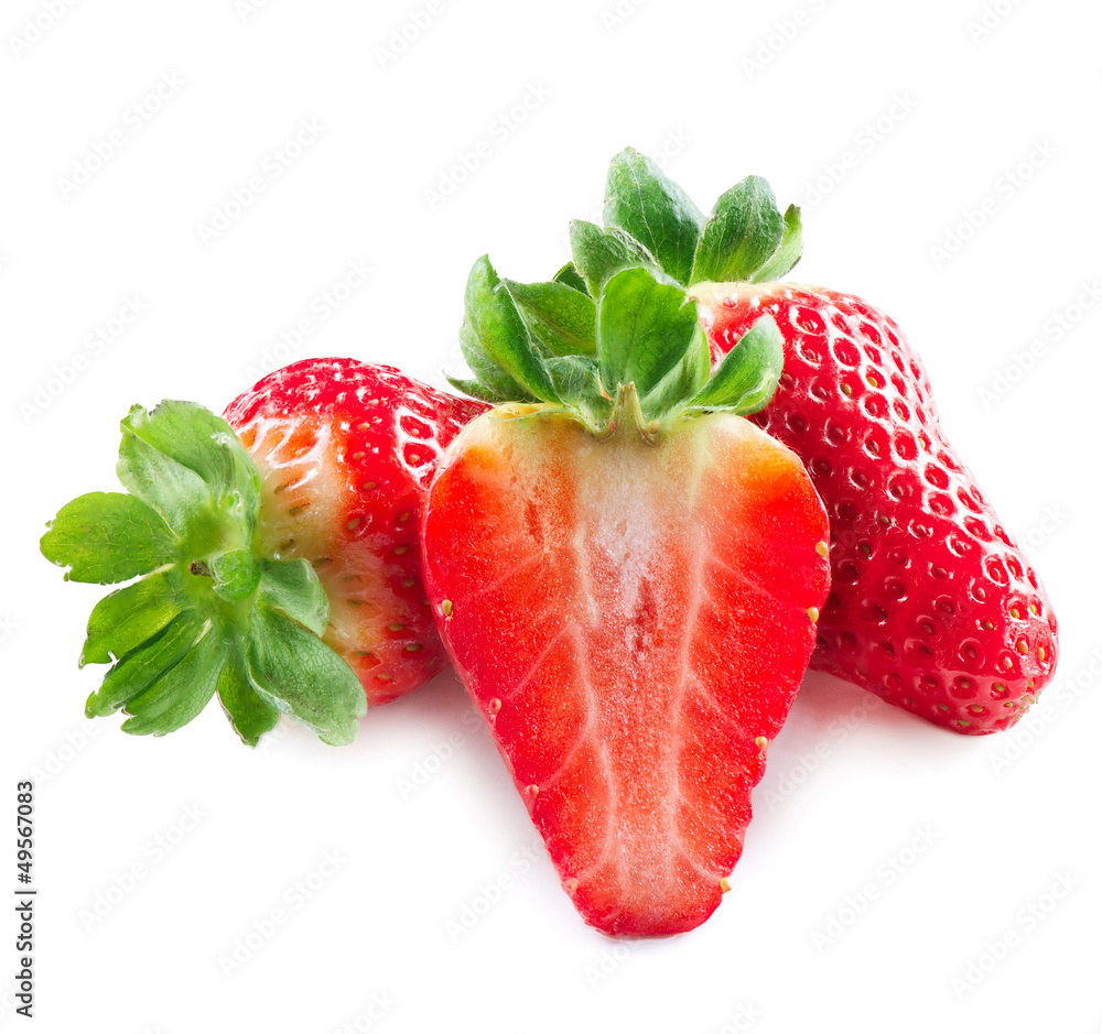 Strawberry. Strawberries Isolated on a White Background