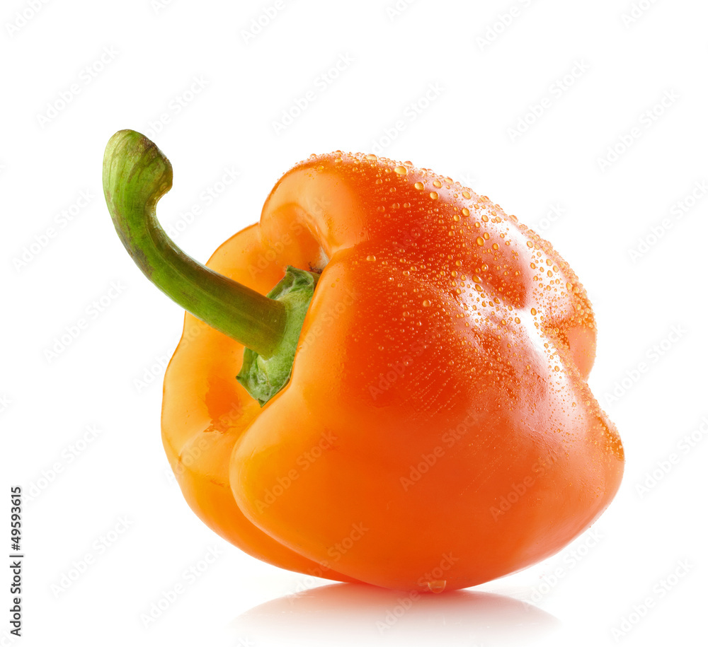 fresh wet orange paprika