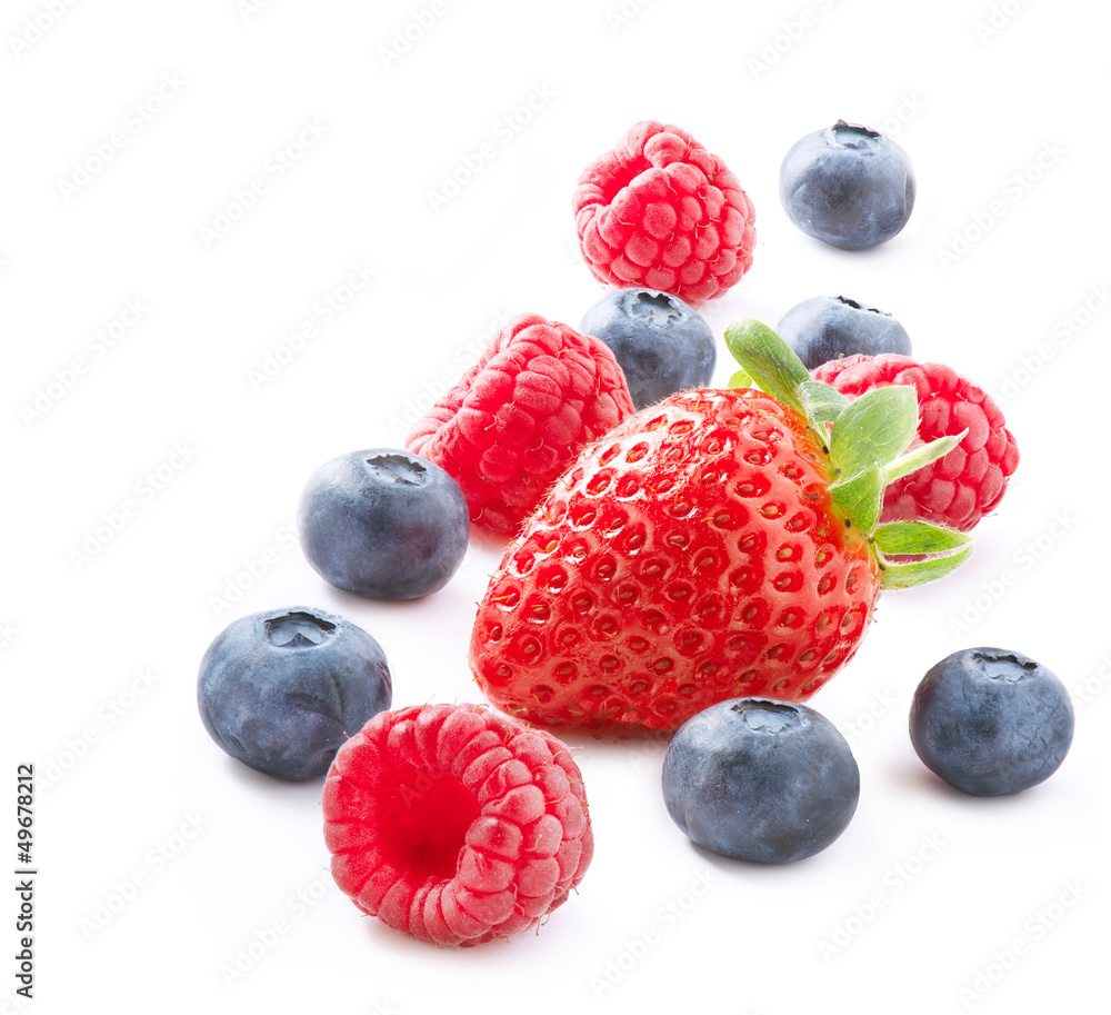 Berries isolated on White Background. Berry