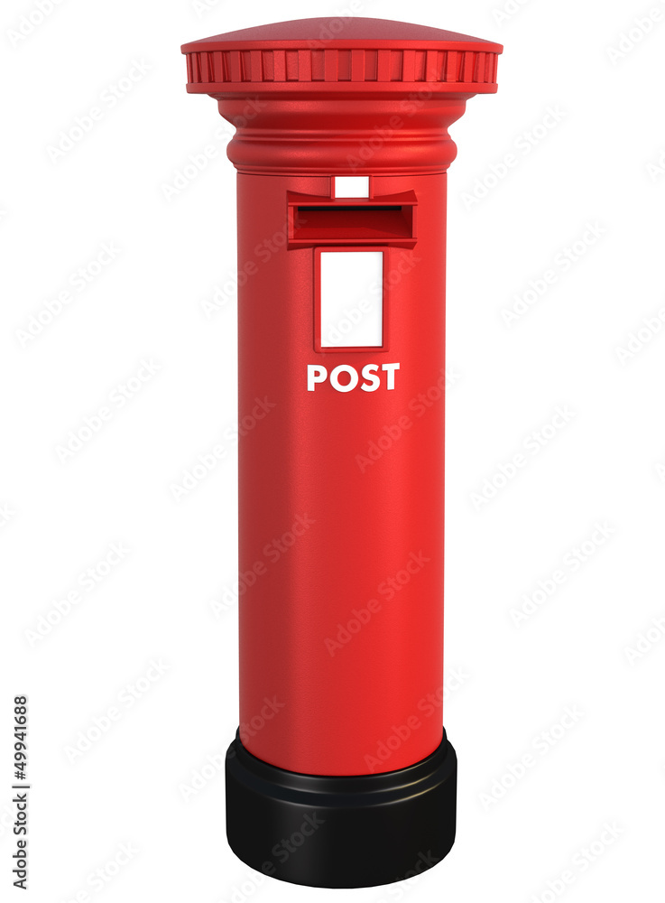 red post box(front view)