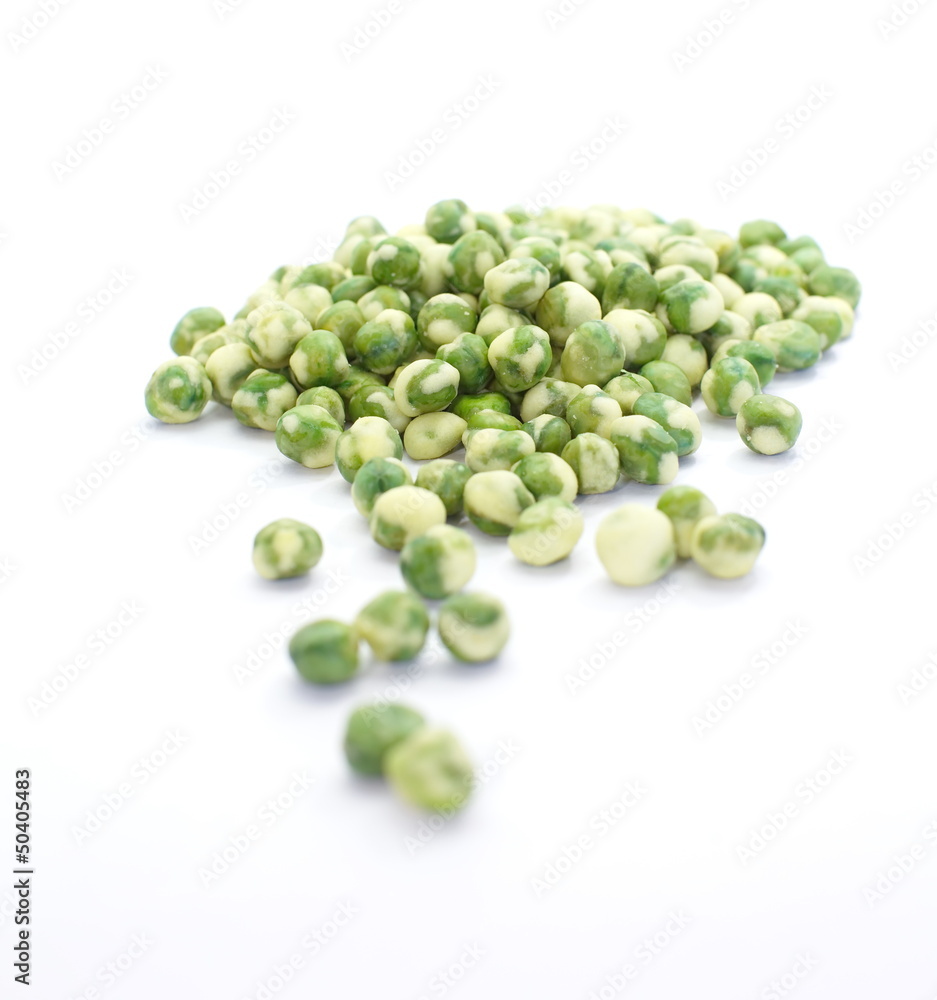 green peas isolated on white