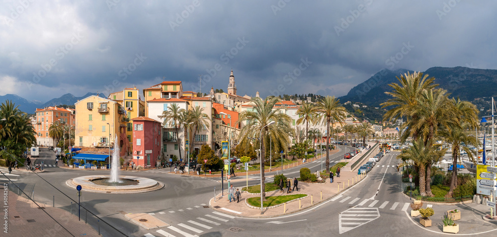 View of Menton city - French Riviera, France