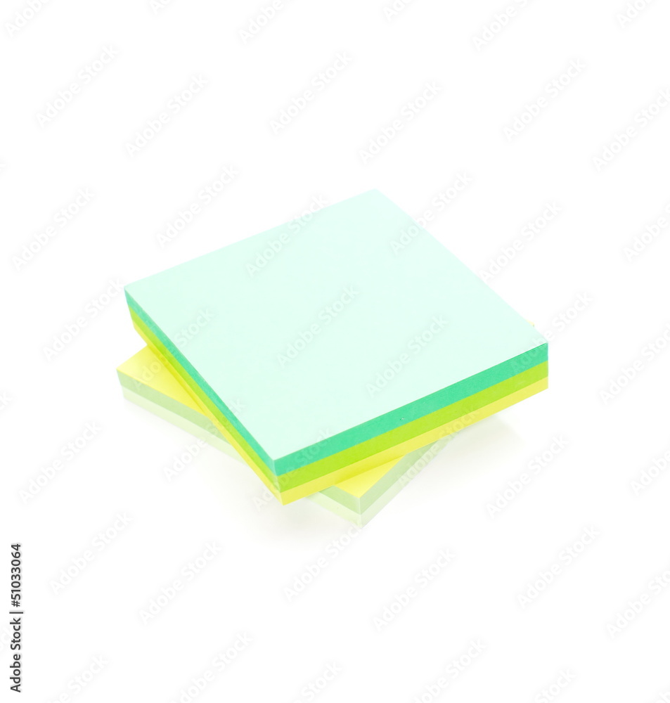 Green sticker, isolated on white background