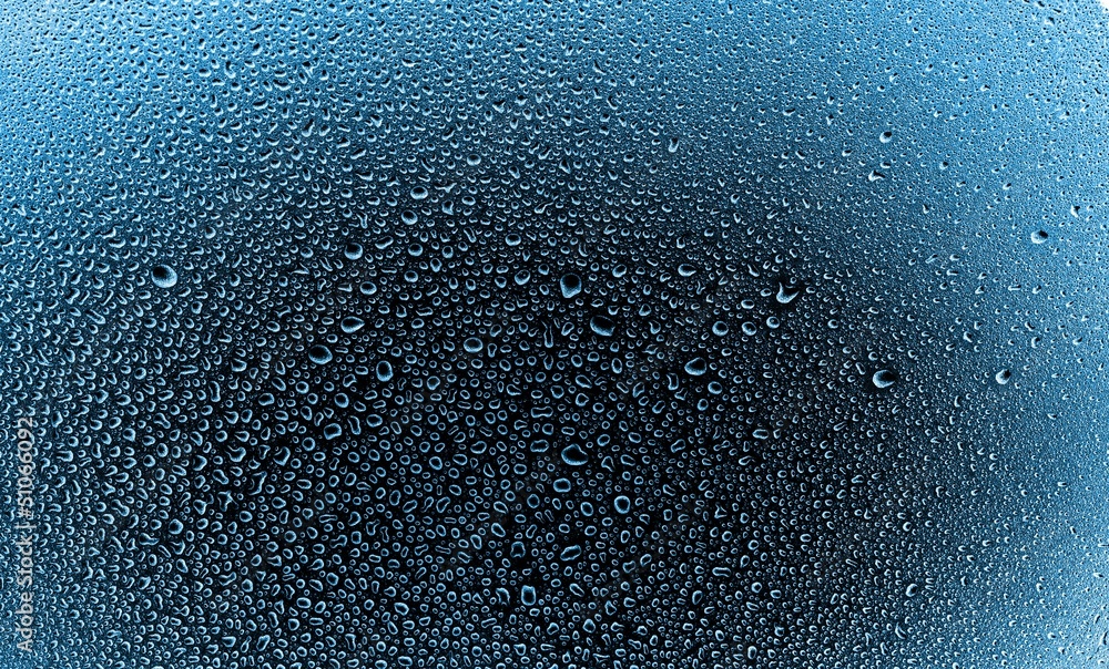 Water drops on black background