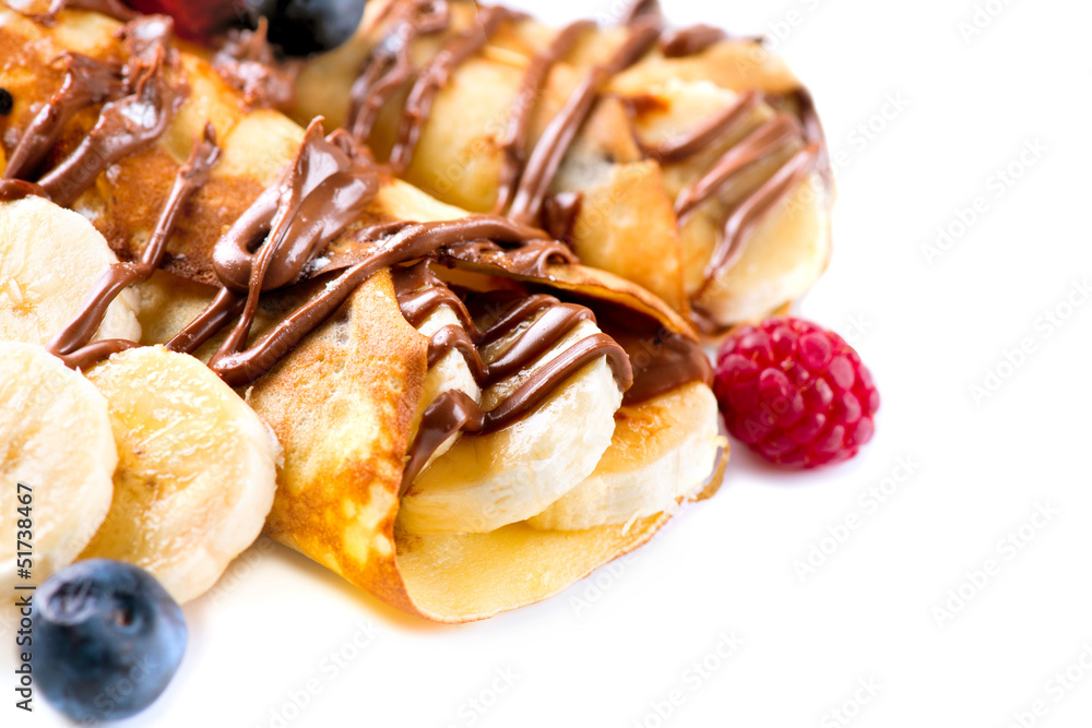 Crepes With Banana And Chocolate